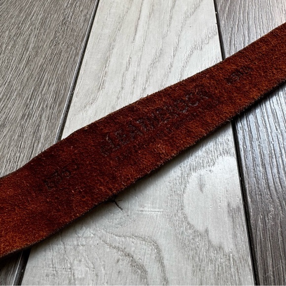 LeatherRock Vintage Tan Leather Belt W/Blue Studs And Multicolored Rock |Size:36 main image 8